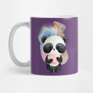 Cute Panda Give a Love - Adorable Panda - Kawaii Panda Mug